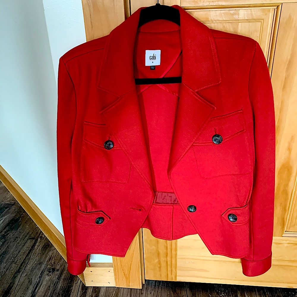 CAbi candy red blazer